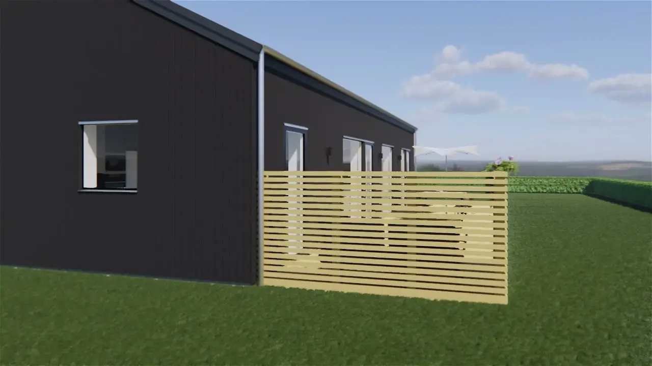Illustration av Villa Mellbystrand